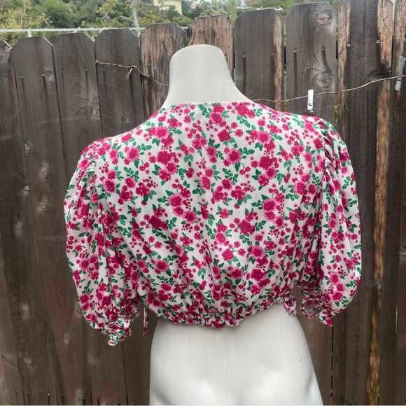 FOR LOVE & LEMONS Petal Blouse in Carnation size small - Picture 7 of 10